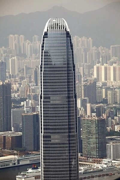 2 IFC Building on the Hong Kong Skyline