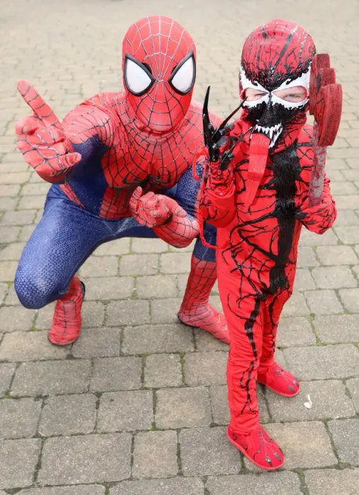  : 4 year old Carnage takes on Spiderman at MCM London Comic Con, Excel, London