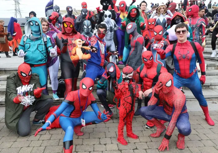  : 4 year old Carnage takes on Spiderman at MCM London Comic Con, Excel, London