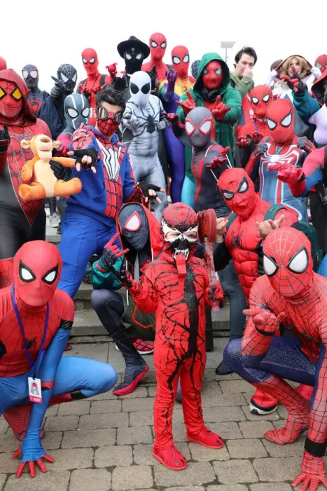  : 4 year old Carnage takes on Spiderman at MCM London Comic Con, Excel, London