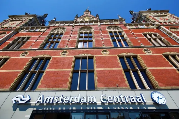 : Amsterdam Central Station in Amsterdam, Holland : Amsterdam Central Station in Amsterdam, Holland
