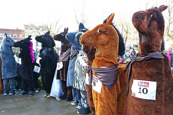 Annual London Pantomime Horse Race, Greenwich, London