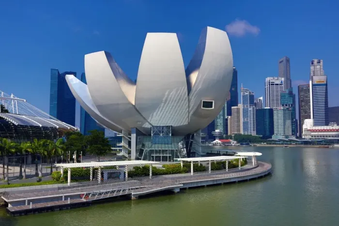  : The ArtScience Museum in Marina Bay in Singapore, Republic of Singapore