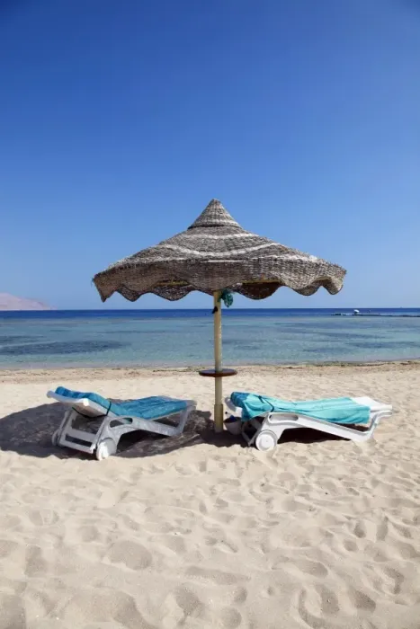  : Beach umbrellas in Sharm El Sheikh, Egypt