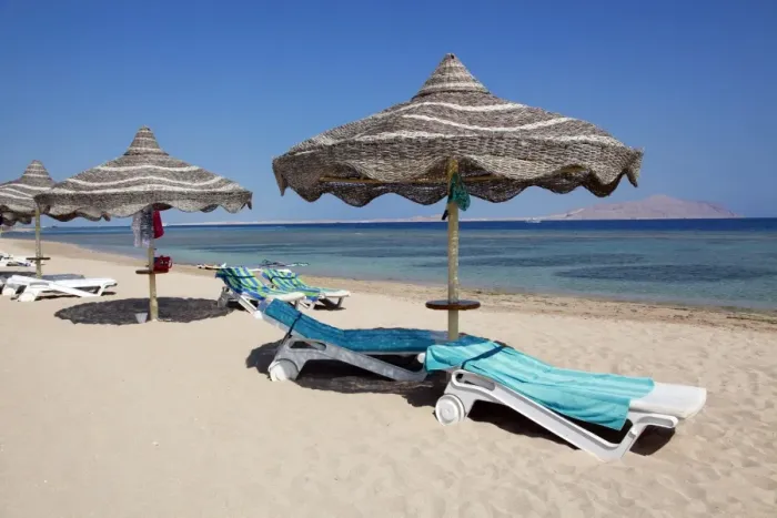  : Beach umbrellas in Sharm El Sheikh, Egypt