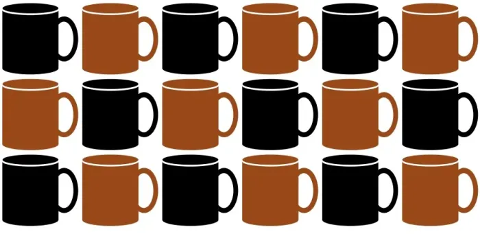  : Black and brown Coffee and Tea Mugs hot drink mug design