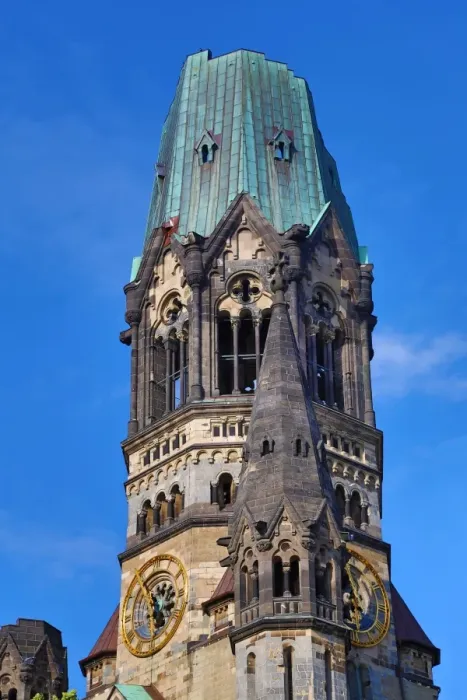  : Broken spire of the Kaiser Wilhelm Memorial Church, Berlin, Germany