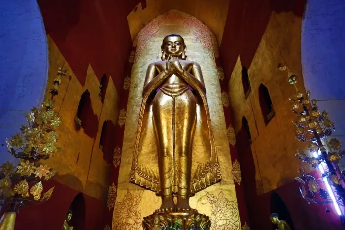  : Buddha statue in Ananda Pagoda Temple in Old Bagan, Bagan, Myanmar (Burma)