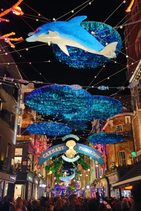  : Carnaby Street Christmas lights switched on, Carnaby Street, London