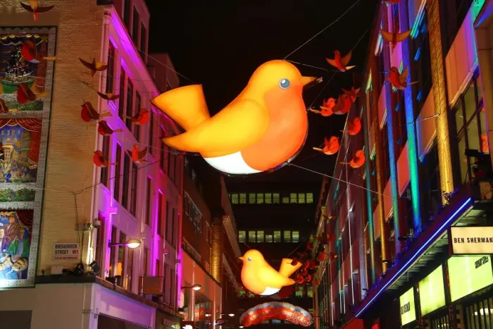  : Carnaby Street Christmas Lights switched on, London, England