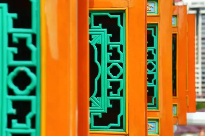  : Carved window shutters on the Thean Hou Chinese Temple, Kuala Lumpur, Malaysia