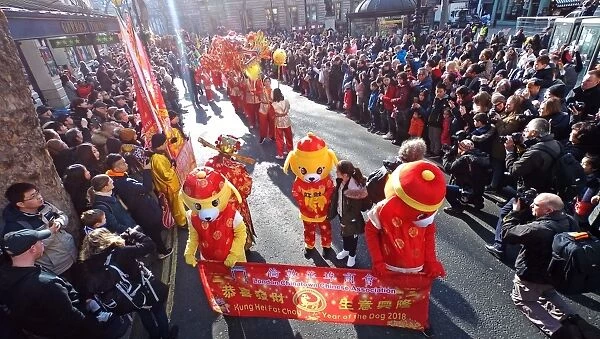 Chinese New Year Parade for Year of the Dog, London, UK - 18 Feb 2018