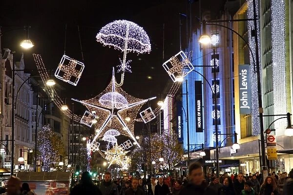 Christmas lights in Oxford Street, London