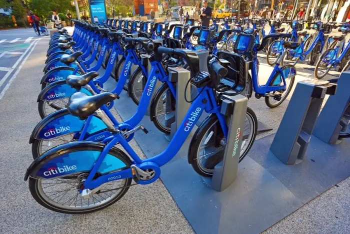  : Citibike bicycle hire bicycles, New York, America