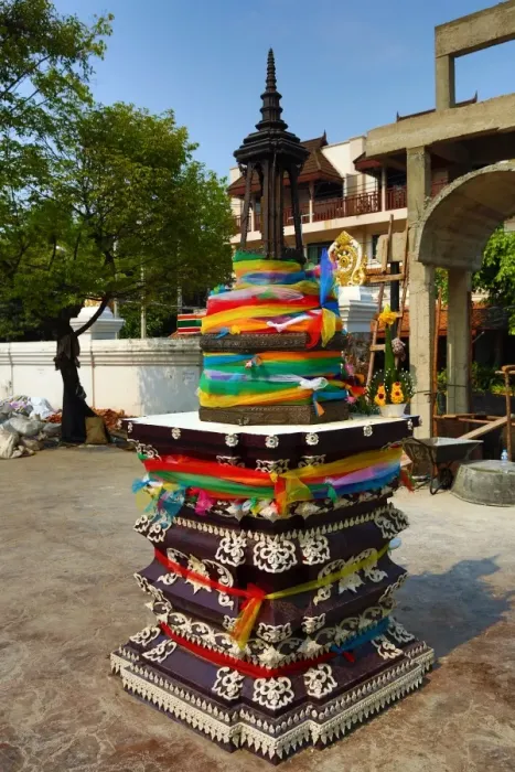  : City Pillar Shrine at Wat Chedi Luang Temple in Chiang Mai, Thailand