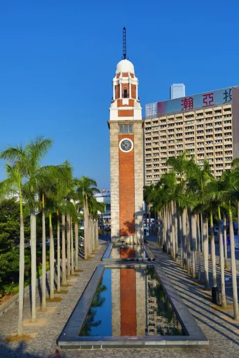  : The clock tower on the waterfront in Tsim Sha Tsui in Hong Kong, China
