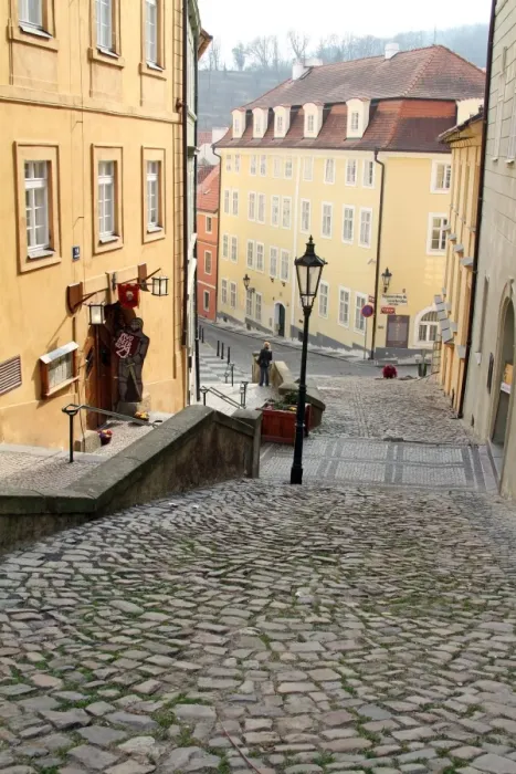  : Cobbled street in Mala Strana in Prague