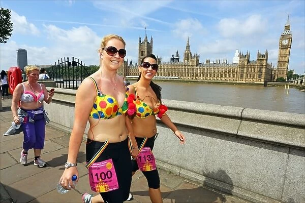 Colourful bras at the Walk the Walk Sunwalk Cancer Charity Fundraiser 2013, London