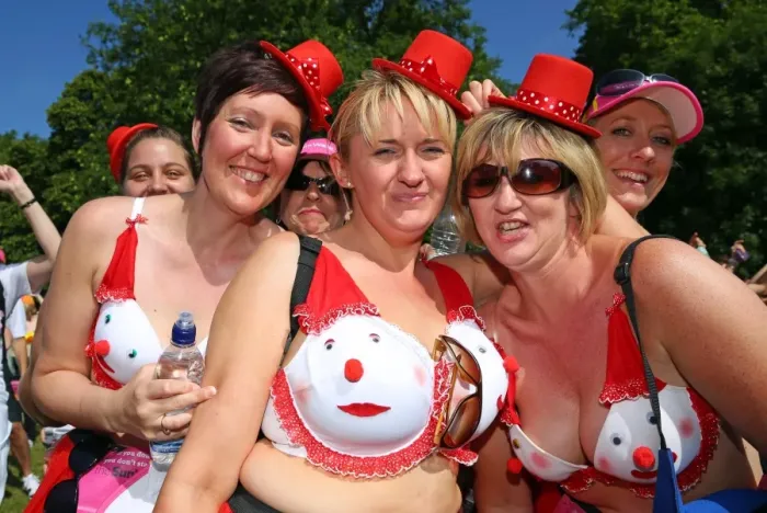  : Colourful bras at the Walk the Walk Sunwalk Cancer Charity Fundraiser 2013, London