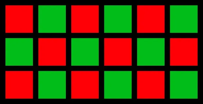  : Creative checkerboard pattern of coloured and black and white squares background design