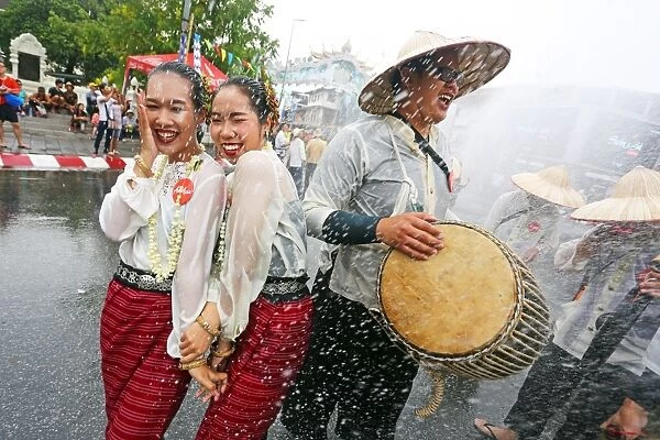 Third day of Thai New Year Songkran festivities in Chiang Mai, Thailand