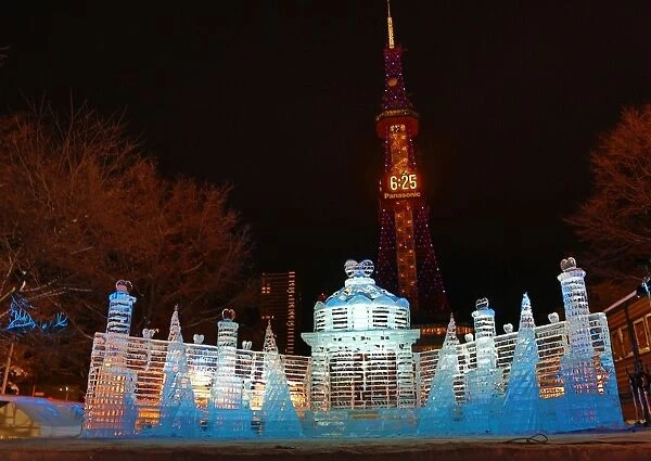 Fantastic ice sculptures at the 65th Sapporo Snow Festival 2014 in Sapporo, Japan