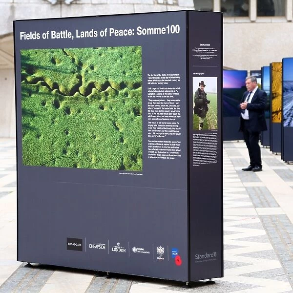 Fields of Battle, Lands of Peace Somme 100 exhibition launch, Guildhall Yard, London
