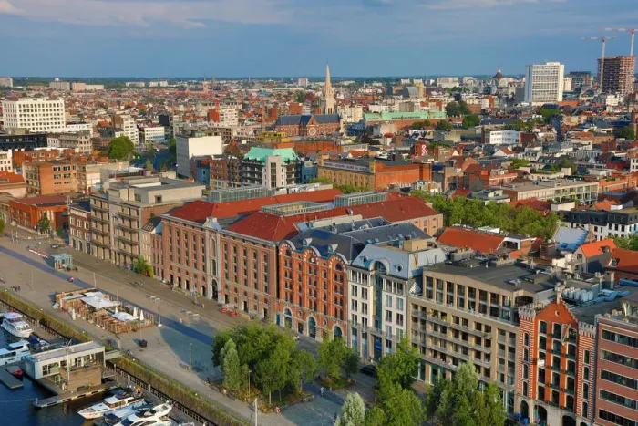  : General city skyline view of Antwerp, Belgium