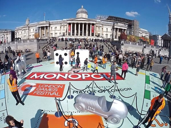 Giant Monopoly Game Board for the London Games Festival in Trafalagar Square, London