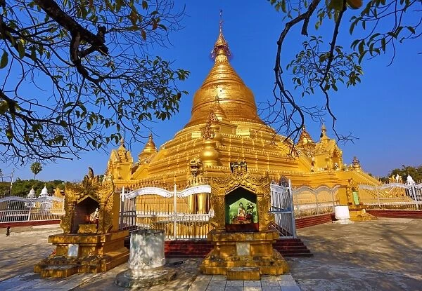 Golden stupa of Kuthodaw Pagoda, Mandalay, Myanmar