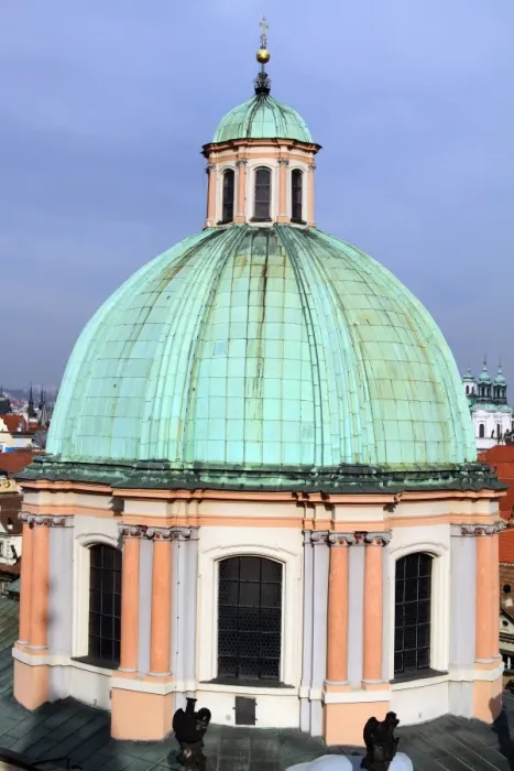  : Green dome of the church of St. Francis of Assisi in Prague
