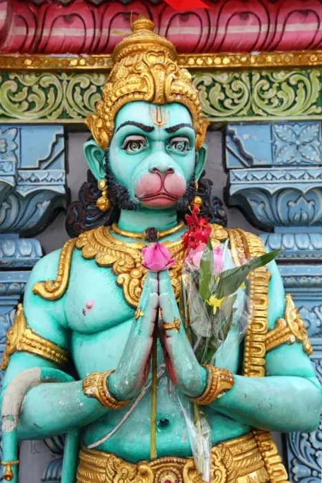  : Hindu Monkey God Hanuman, Sri Krishna Bagawan Temple in Singapore, Republic of Singapore