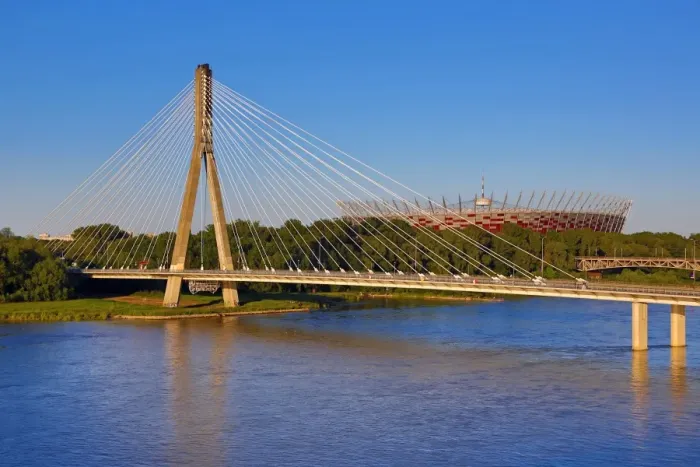  : Holy Cross Bridge in Warsaw, Poland
