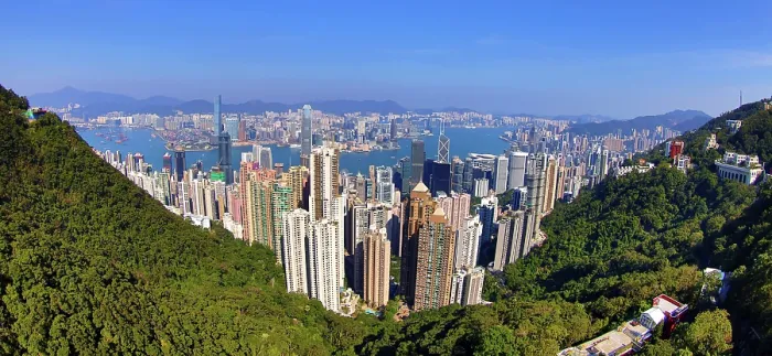  : Hong Kong City Skyline and Victoria Harbour from Victoria Peak, Hong Kong, China