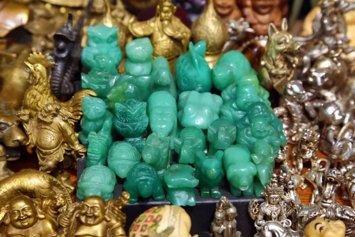  : Jade figures on sale in the Old City, Shanghai, China