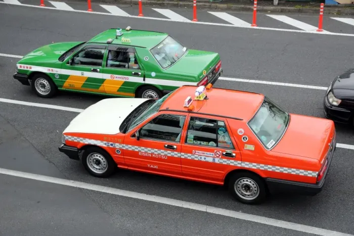  : Japanese taxis in Tokyo, Japan