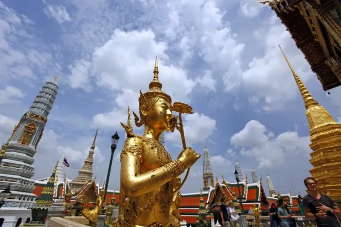  : Kinnara Statue at the Grand Palace Complex, Wat Phra Kaew, Bangkok