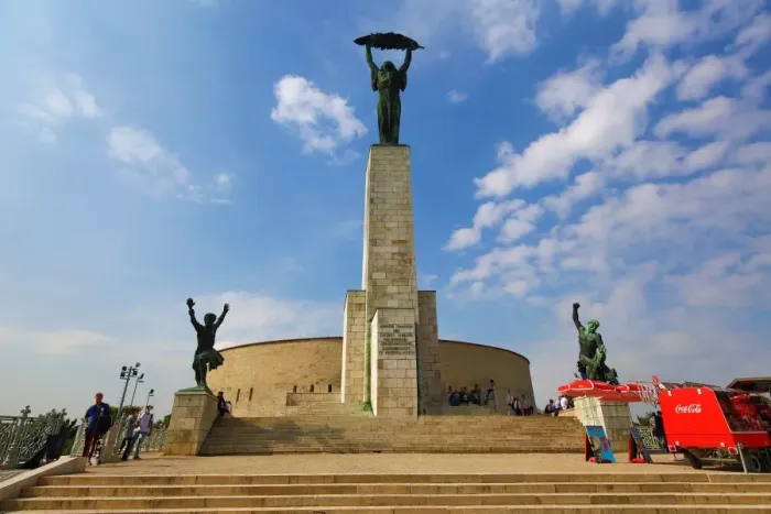  : The Liberty Statue on Gellert Hill in Budapest, Hungary