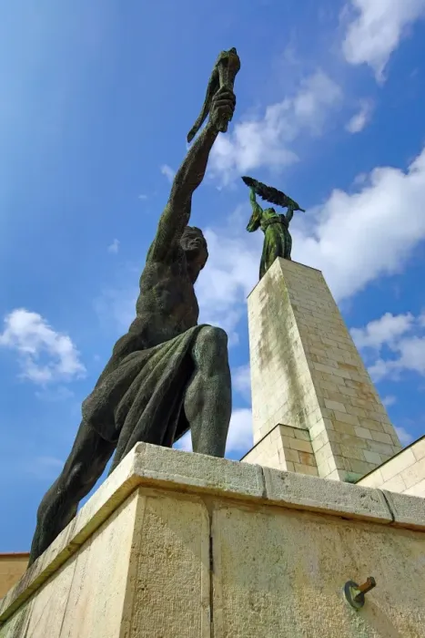  : The Liberty Statue on Gellert Hill in Budapest, Hungary