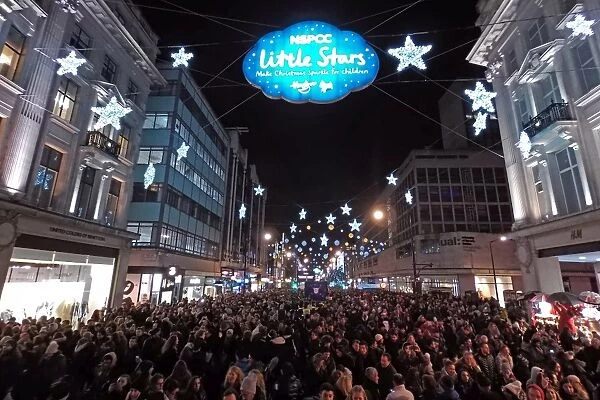 Little Stars Oxford Street Christmas Lights switched on in London