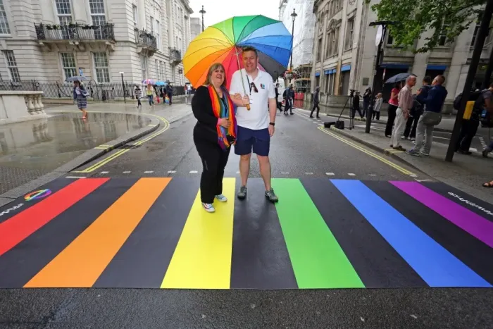  : Londons first Rainbow Crossing unveiled at Pride London 2014, London, England