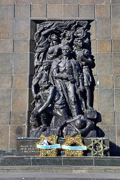 Memorial of the Heroes of the Warsaw Ghetto uprising in Warsaw, Poland
