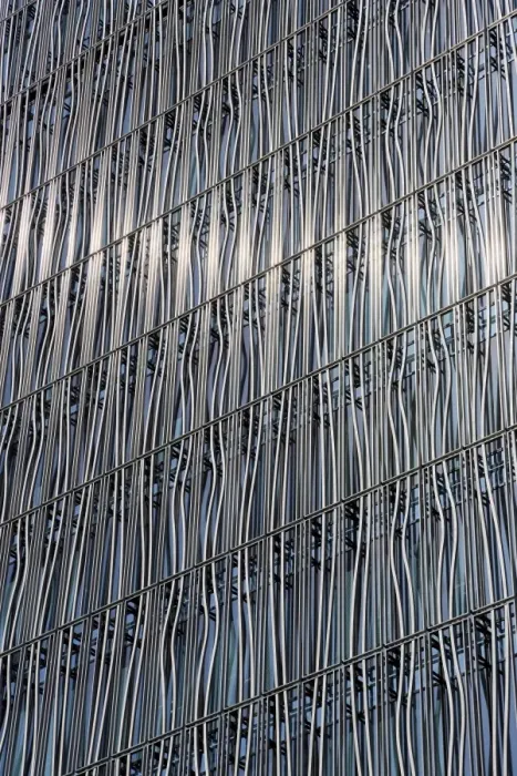  : Modern metal architecture of the GAP shop building in Ginza, Tokyo, Japan