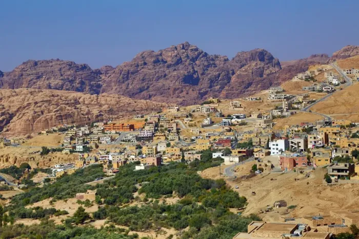  : The modern town of Petra, Jordan