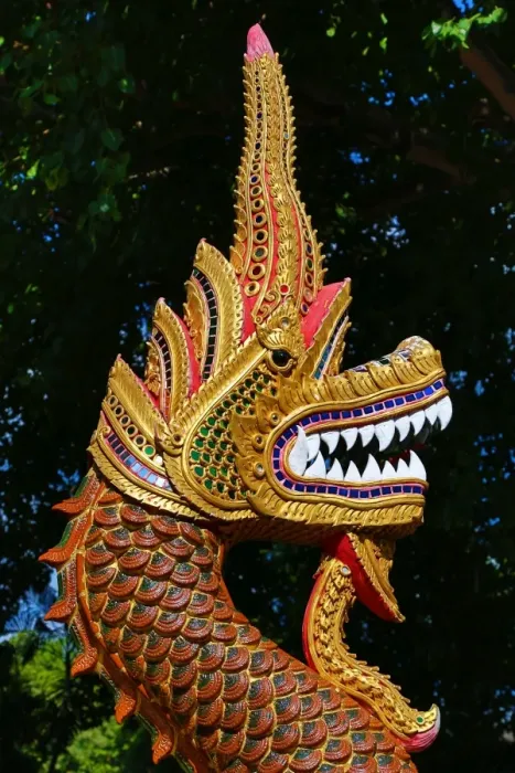  : Naga statue at Wat Sumpow Temple in Chiang Mai, Thailand