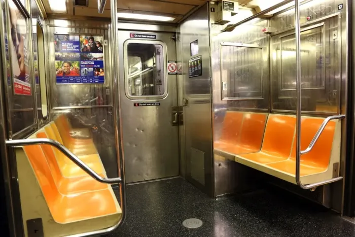  : New York Subway train carriage, New York. America