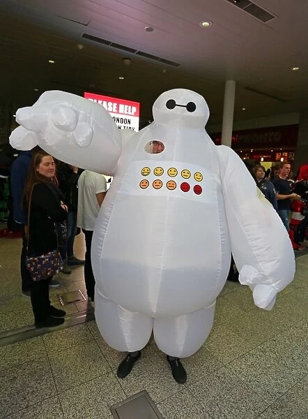 Participant dressed as Baymax from Big Hero 6 at MCM London Comic Con at Excel London