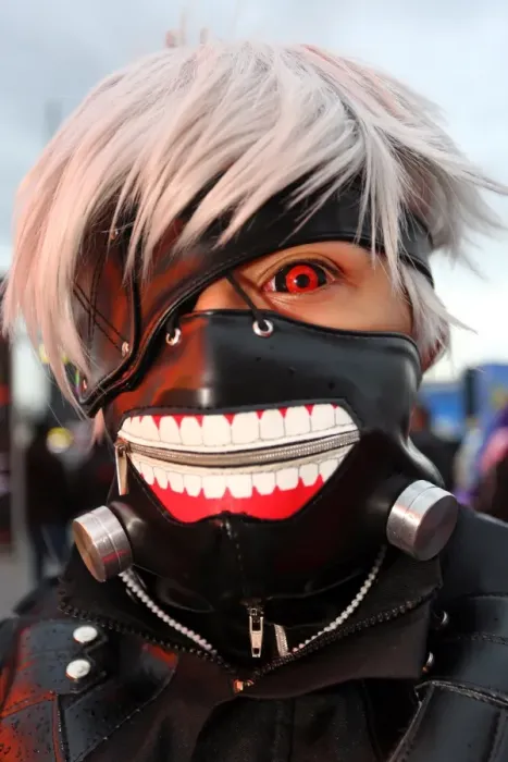  : Participant dressed as Ken Kaneki from Tokyo Ghoul at MCM London Comic Con at Excel