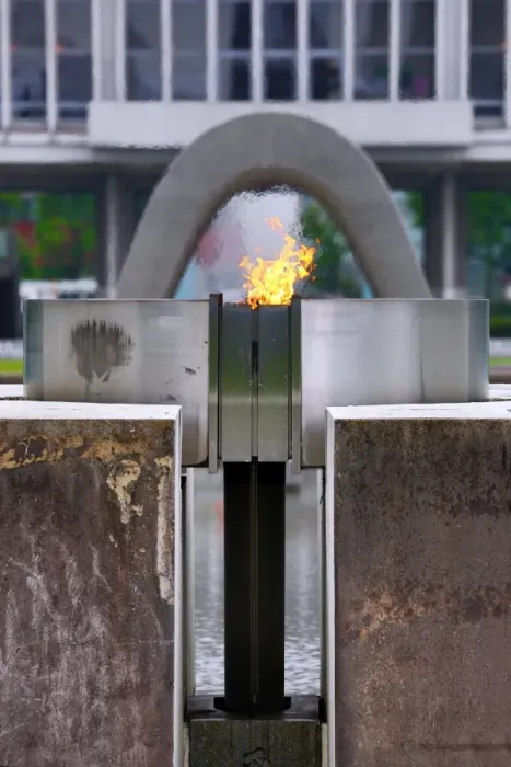  : he Peace Flame in the Hiroshima Peace Memorial Park, Hiroshima, Japan