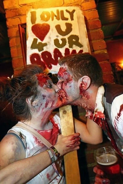 People dressed up as Zombies at the London Zombie Walk